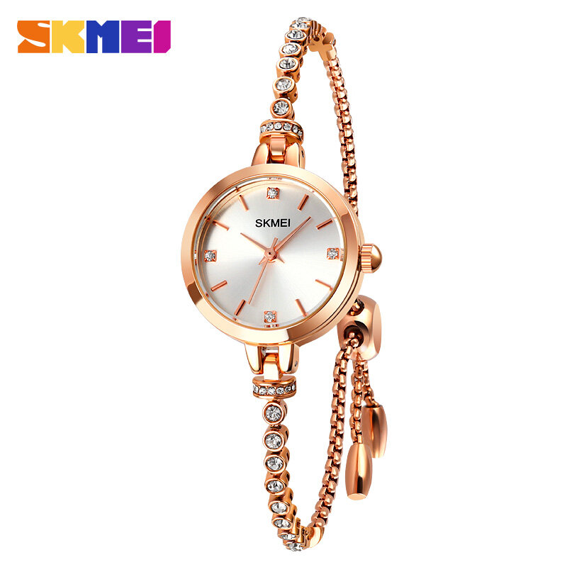 SKMEI – montre-bracelet étanche en cuivre pour femmes, accessoire de luxe, à Quartz, décontracté, de grande marque, tendance 2021