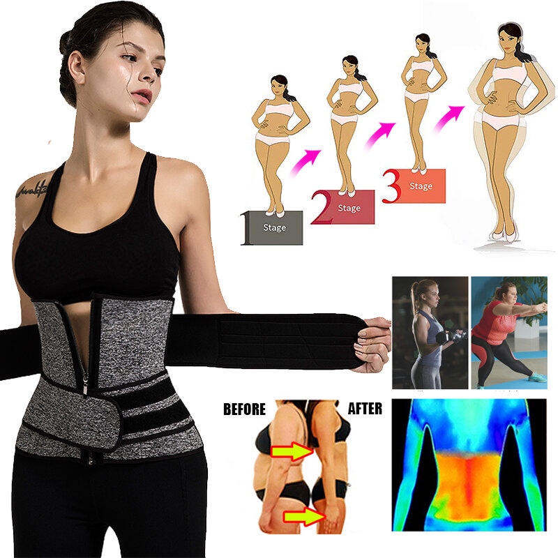 Ceinture en néoprène pour femmes, gaine amincissante, réduction du ventre, corset d'entraînement