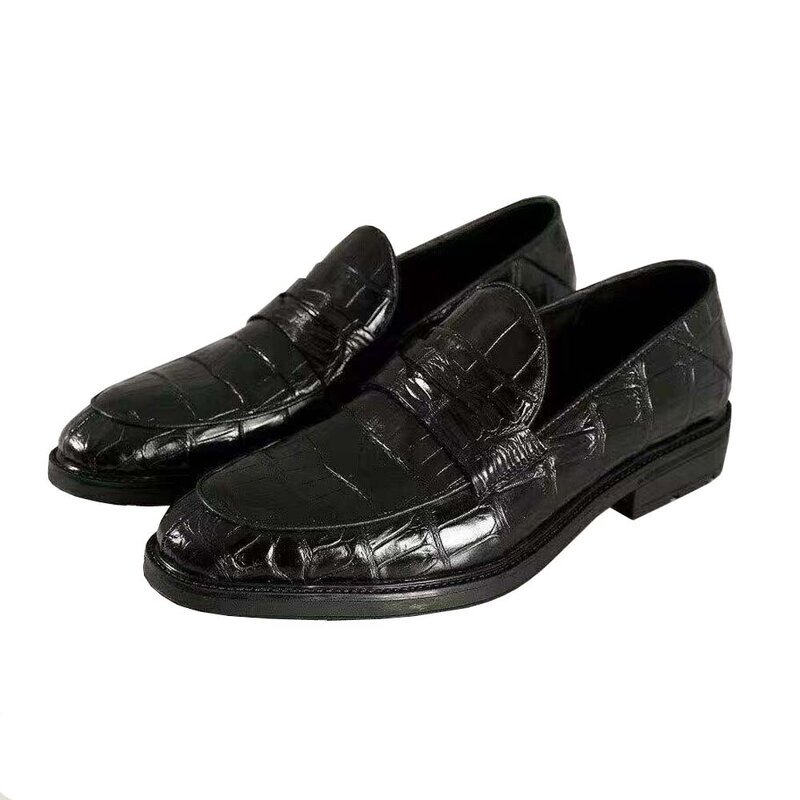 Tainxin novos sapatos masculinos sapatos de couro de crocodilo para o sexo masculino sapatos de vestido homem sapatos formais sapatos de crocodilo