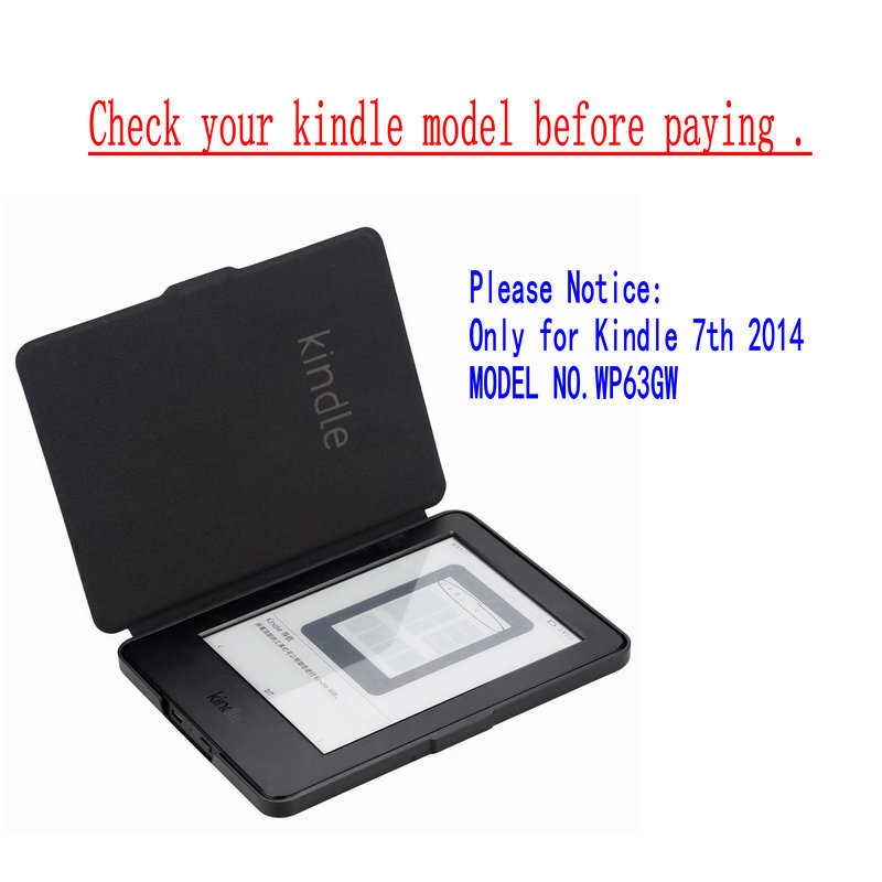 Умная Электронная книга для Amazon Kindle Touch 2014 (Kindle 7 7-го поколения), тонкая защитная крышка, умная задняя крышка для модели WP63GW