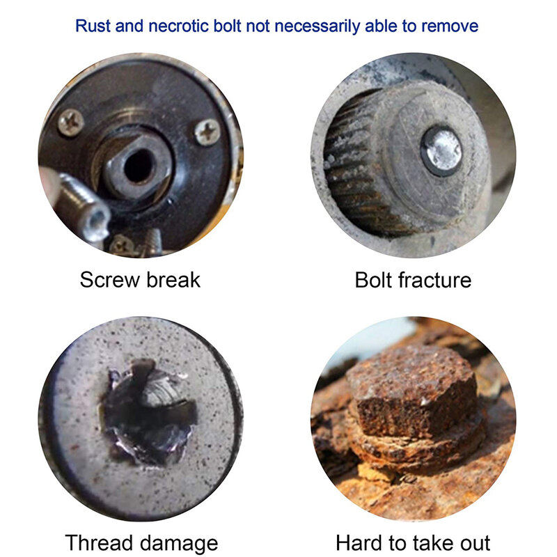 破損したネジ抽出器,ドリルビットのセット,ボルト取り外し器,解体ツールを簡単に使用するためのネジのセット,4/5/6個