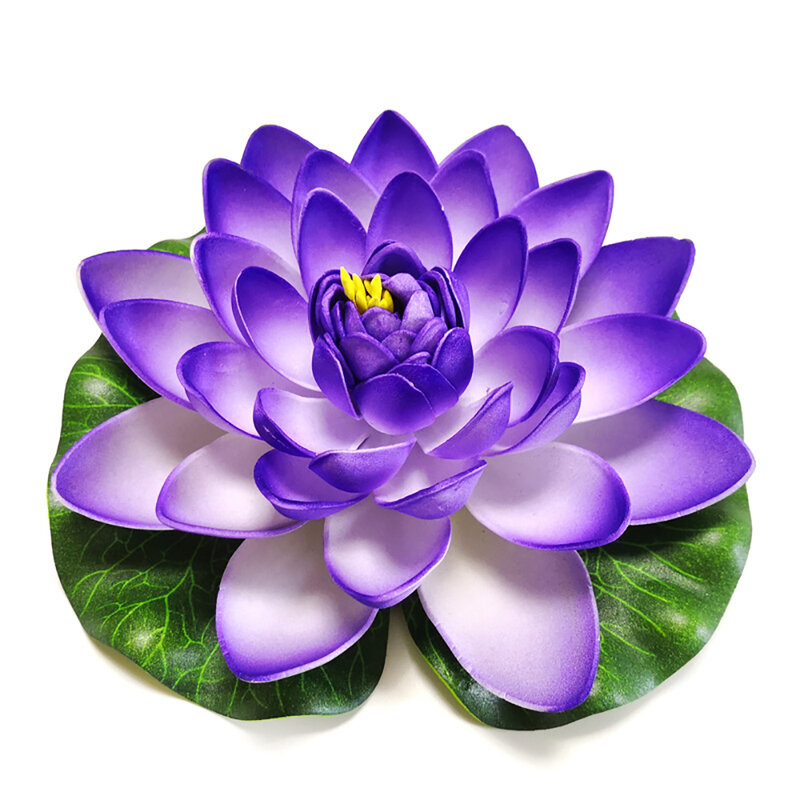 1 Buah Simulasi Lotus Mengambang Bunga Air Lily Kolam Dekorasi Tangki Tanaman Buatan Bunga Teratai Mengambang Bunga Dekorasi