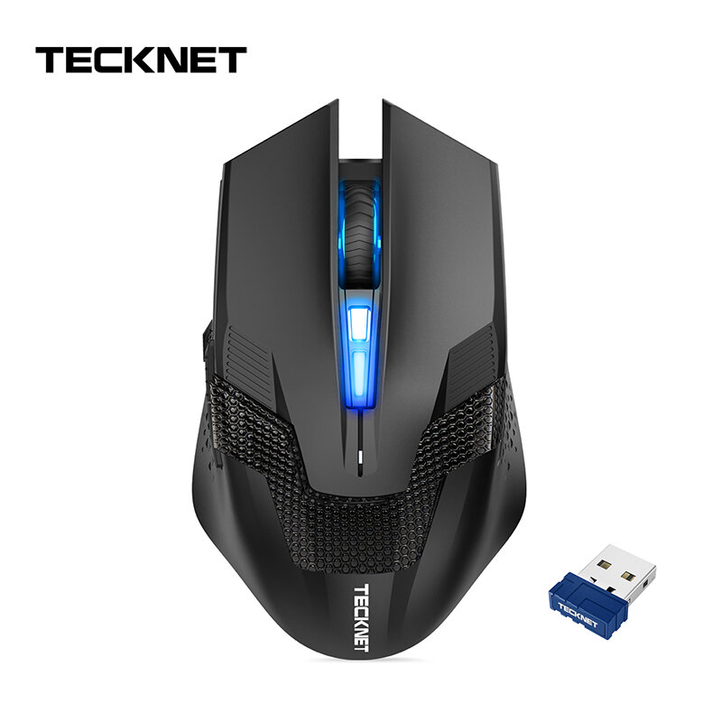 TeckNet RAPTOR mysz optyczna 4800DPI bezprzewodowa mysz do gier 3200DPI przewodowa mysz komputerowa ergonomiczne myszy na PC Laptop Desktop