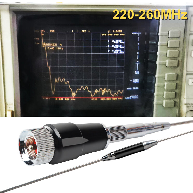 220-260MHz 4.0dBi 100 واط 100 سنتيمتر طول هوائي الهاتف المحمول مع UHF PL259 موصل