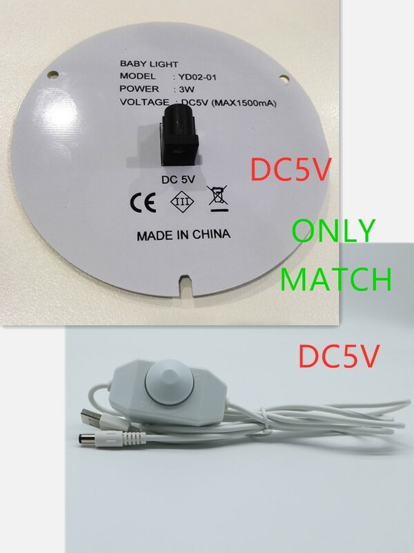 90mm placa de luz led dc 5v lâmpada led 3w fácil de instalar lâmpada de mesa luz noturna 2835 chips led fonte de luz