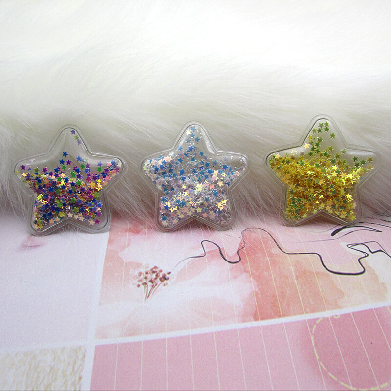 Adesivo estrelas em pvc transparente lantejoulas estrelas para roupas acessórios para bolo 100