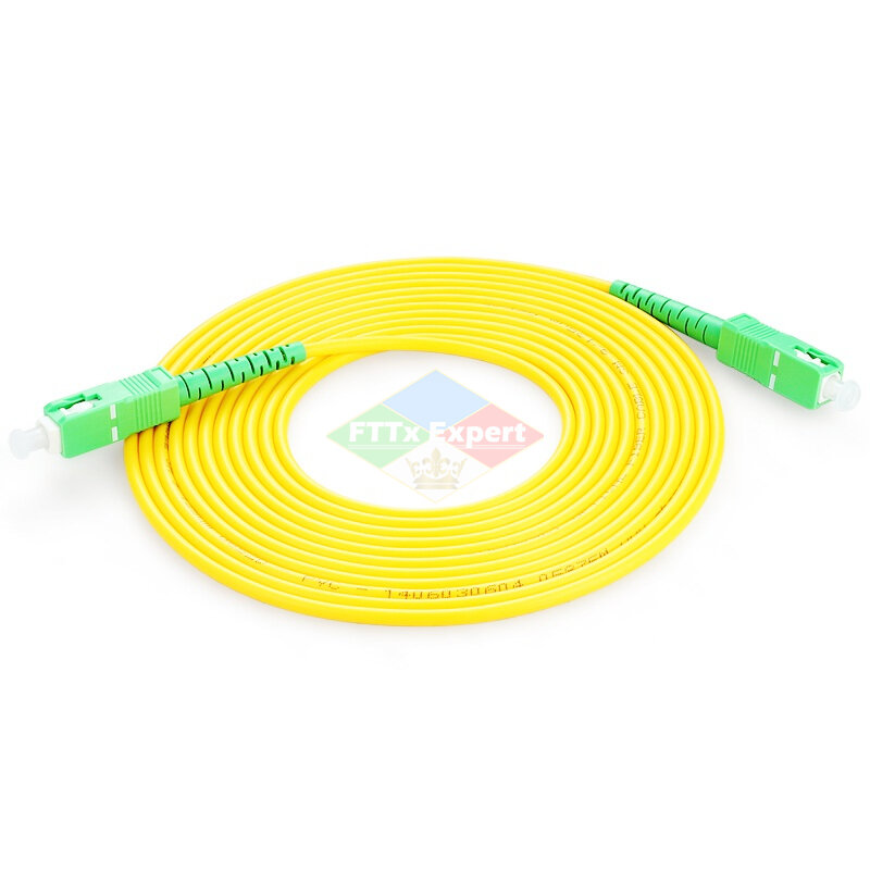 Bezpłatne Shippiing 10 sztuk/partia SC/APC-SC/APC Simplex 9/125 jednomodowy SM kabel światłowodowy Patch Cord fibre Jumper