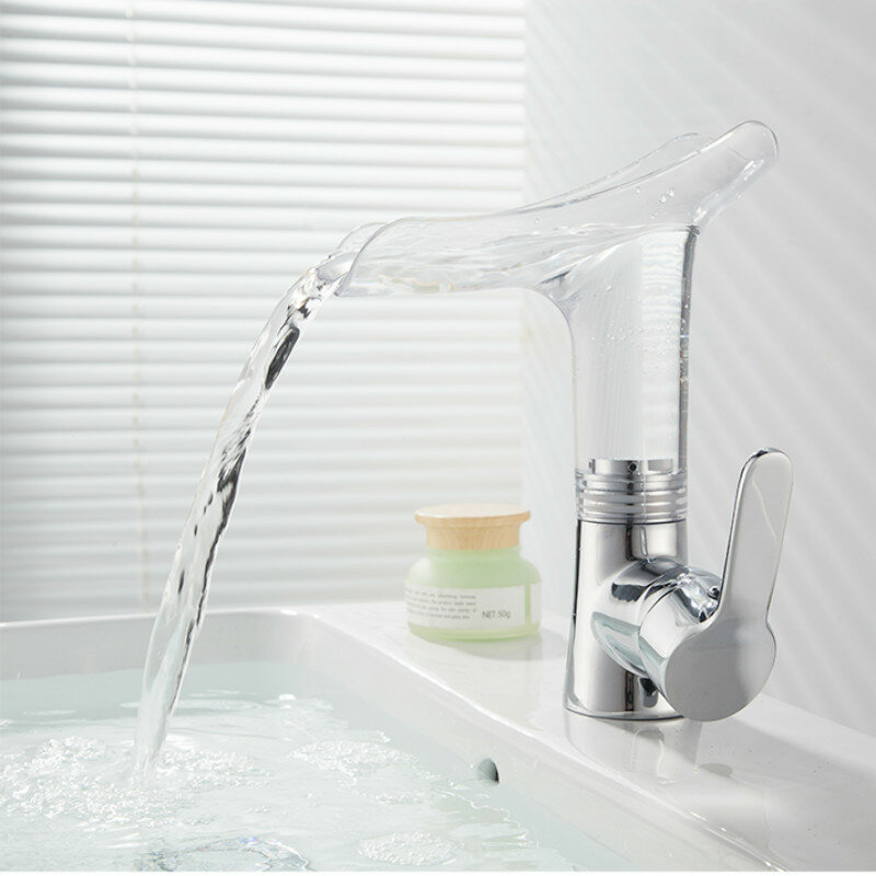 Смесители для раковины водопад смеситель для ванной кран с одной ручкой для раковины вмонтированный на раковину WJ715