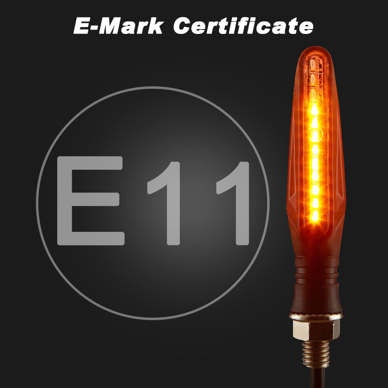 E11 Mark Motorcycle LED Turn Signals Light 335SMD Motorcycle Flasher Light Built Relay Motorcycle Turn Signal Indicators