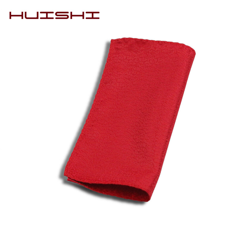 HUISHI – mouchoir de poche carré en Polyester pour homme, serviette de poitrine, tissé, à rayures, à pois, 22x22CM