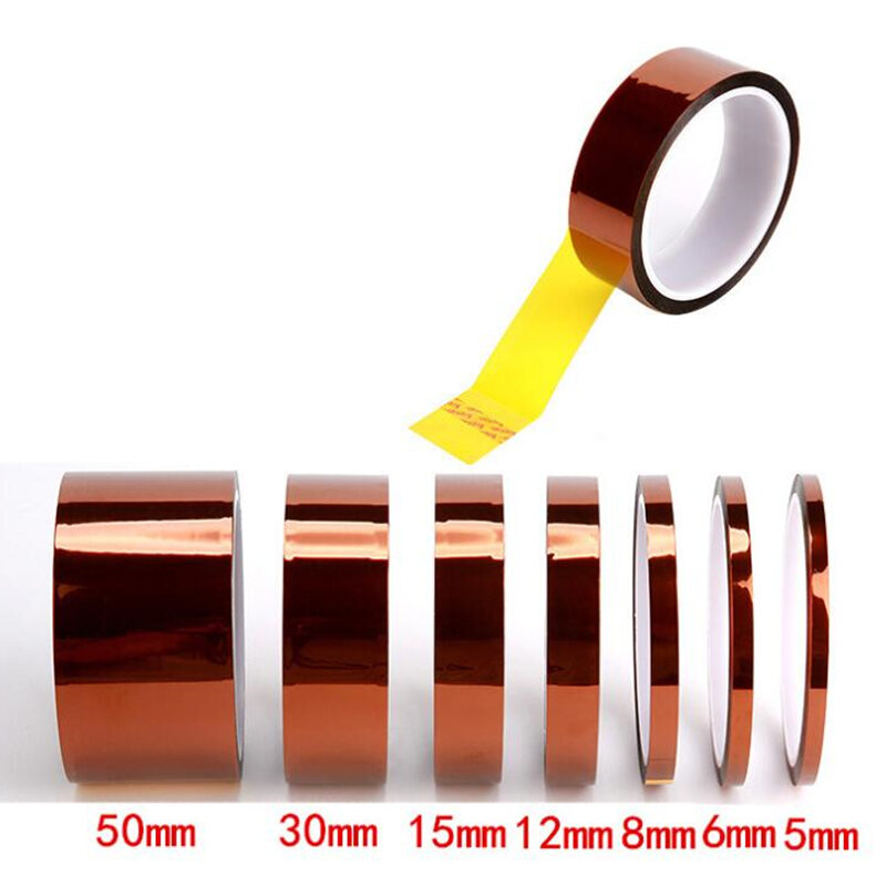 Cinta adhesiva aislante de poliimida Kapton, cinta de calor para protección de tablero, 3-30mm