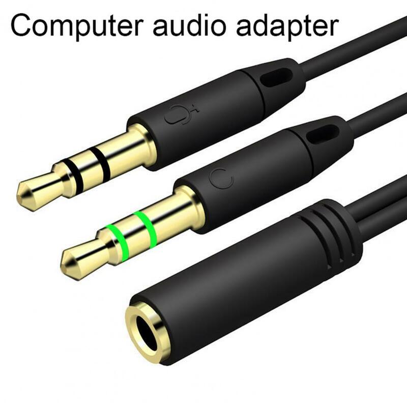 Kabel Aux Jack Headphone Audio 3 5mm, adaptor Earphone Audio 3 5mm Female ke 2 Male Jack untuk ponsel