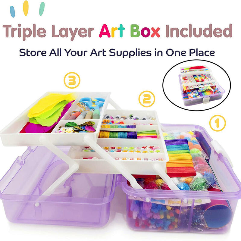 Compleet Diy Art Supplies Voor Kinderen Voor Jongens Meisjes Alle In Een Crafting School Kleuterschool Home Arts Set Ambachten Vouwen doos