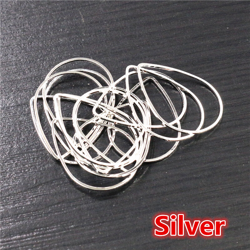 50pcs/Lot 20x15/22x30mm 6 Colors Plated Drop Copper Ring for Earrings findings Earwire Jewelry charms jewelry making Accessories