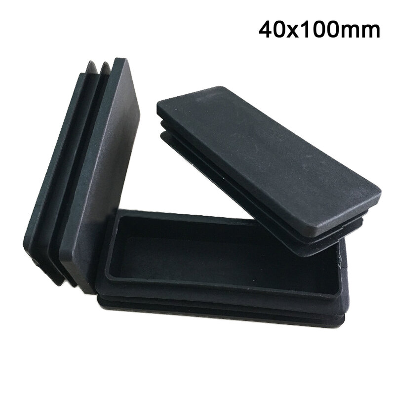 Tapas de plástico negras, 1/2/5/10 piezas, 40x100mm, insertos de tubo, tapón