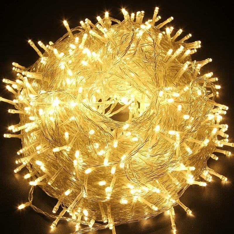 Lampki świąteczne na zewnątrz Led 100M 50M 30M 20M 10M girlanda żarówkowa led lights dekoracja na imprezę girlanda ślubna świąteczna