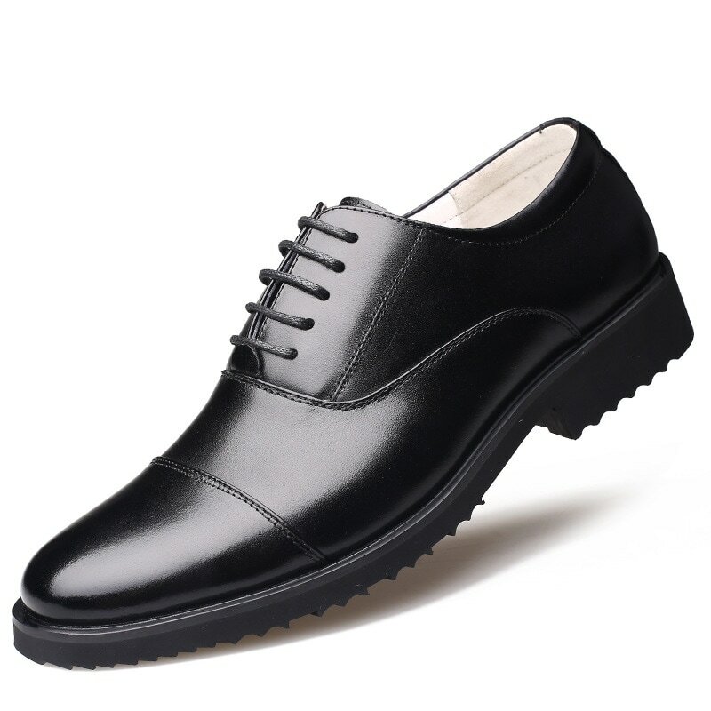 Nowe mody Oxford Casual Business Men buty prawdziwej skóry wysokiej jakości miękkie oddychające płaskie buty Zip