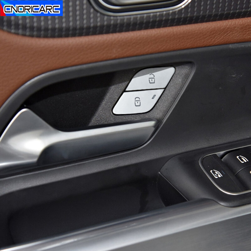Interruptor de desbloqueo de puerta de estilo de coche, botones de ajuste de lentejuelas para Mercedes Bez A B Class W177 W247 GLE GLB GLS X247 2020