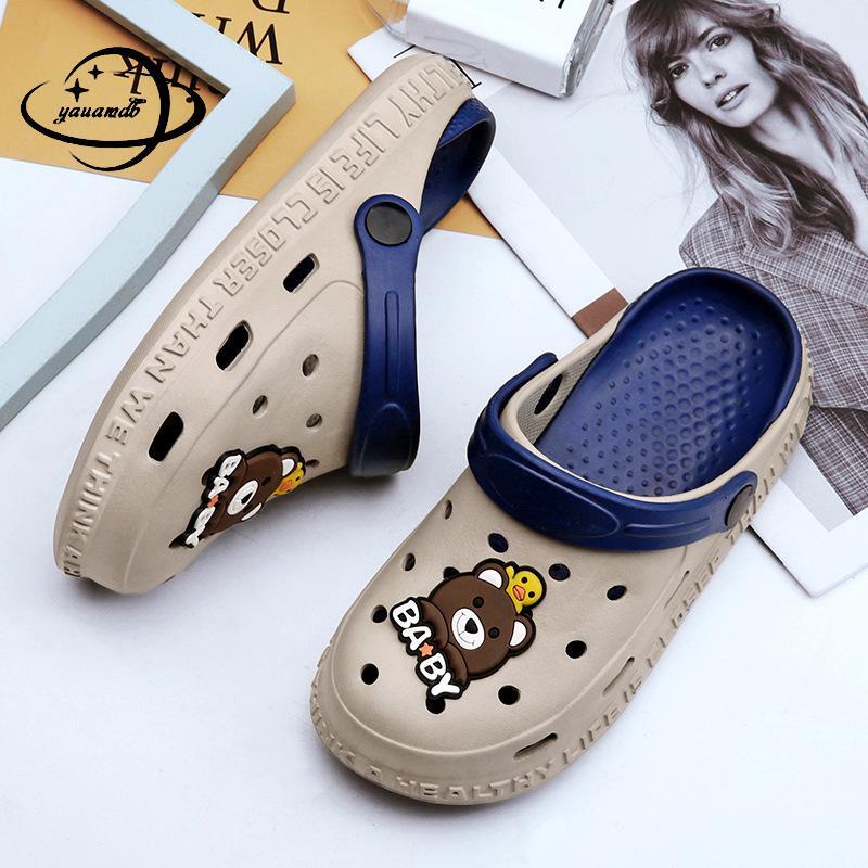 1-10y Kids Mules & Clogs Summer Boy Girl Sandals Cartoon Indoor Soft Bottom Beach Slippers Children Garden Shoes Hy21