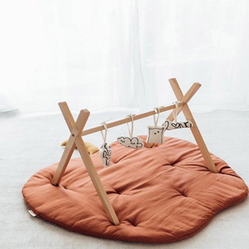 Alfombra de juego para bebé recién nacido, tapete con forma de manzana, alfombra para gatear, manta, decoración para habitación infantil