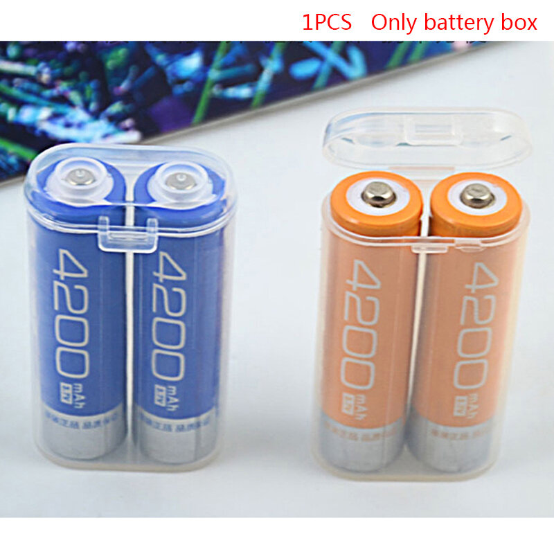 1PC 18650 batteria portatile impermeabile trasparente scatola di immagazzinaggio custodia di sicurezza in plastica trasparente per 2 sezioni 18650 all'ingrosso