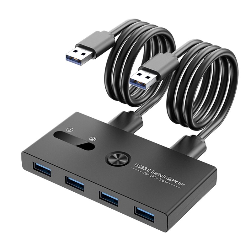 KVM-переключатель, USB 3,0, 2 в 4 выхода, KVM-адаптер для принтера
