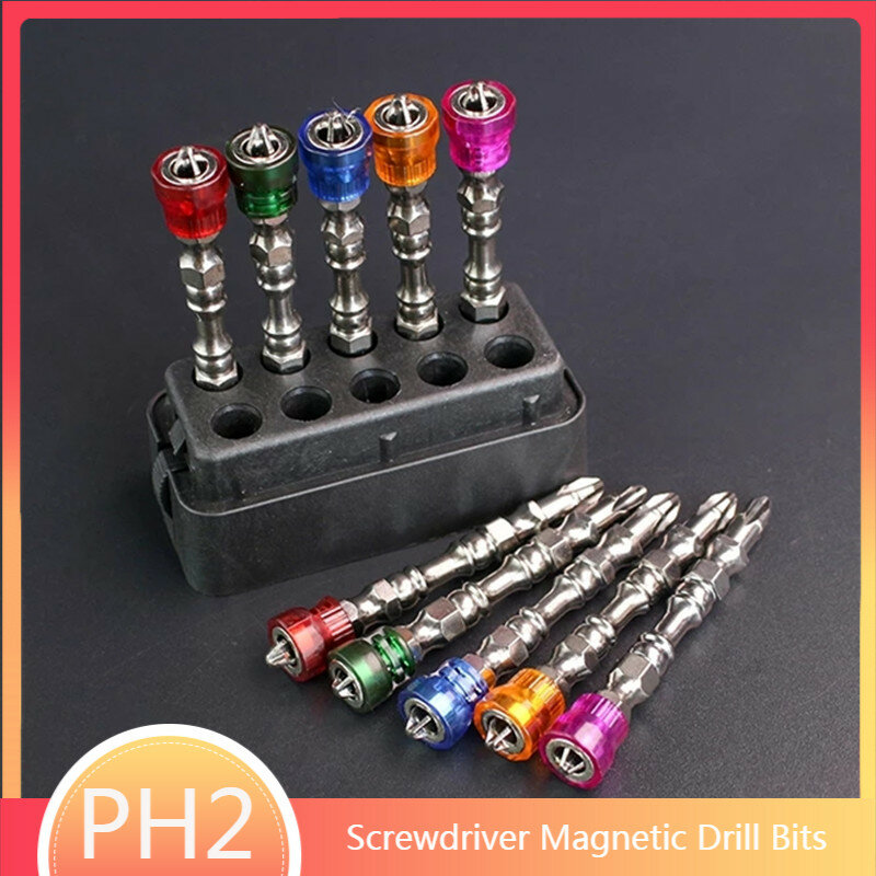 Ph2 brocas magnéticas para chave de fenda, 100 peças cabeça brocas kit de chave de fenda cruzada 65mm 150mm 200mm mm