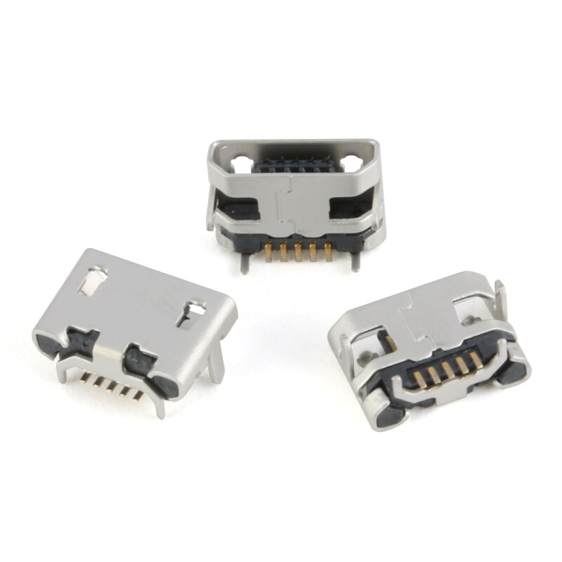 60pcs/lot 5 Pin SMT Socket Connector Micro USB Type B Female Placement 12 Models SMD DIP Socket Connector