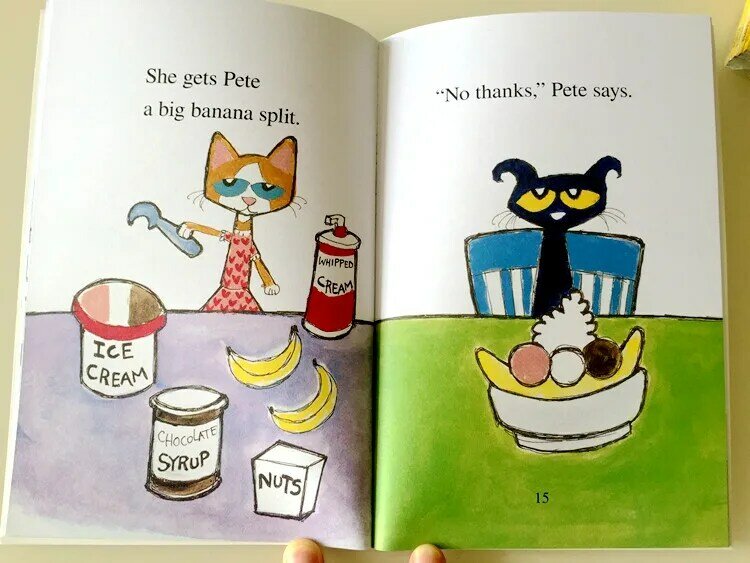 6 Buku/Set Saya Dapat Membaca Buku Gambar Anak-anak Bayi Pete Kucing Cerita Terkenal Inggris Buku Anak Eary Pendidikan