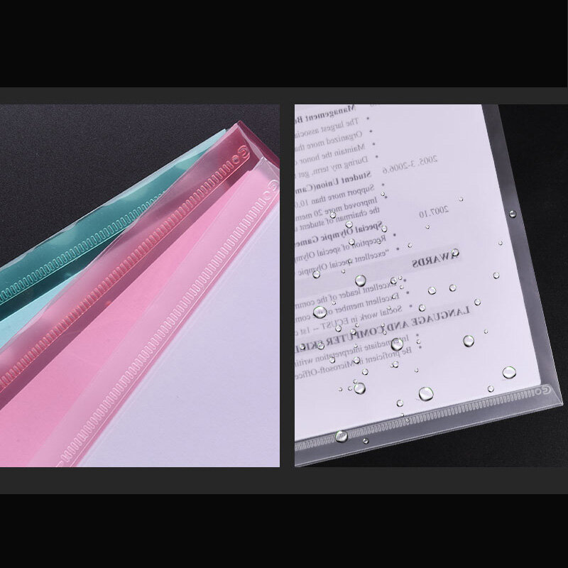 12 pz A4 trasparente PP cartella di File raccoglitore porta File impermeabile busta di archiviazione organizzatore di documenti aziendali forniture per ufficio