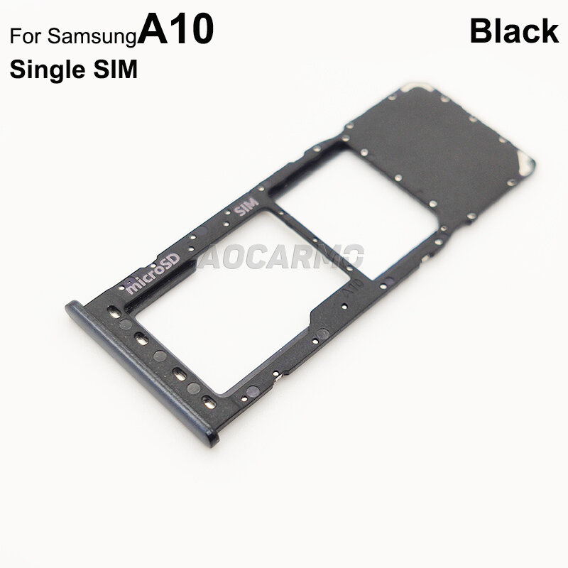 Aocarmo Dual & Single Sim Card MicroSD Holder Nano Sim Card Tray Slot parte di ricambio per Samsung Galaxy A10