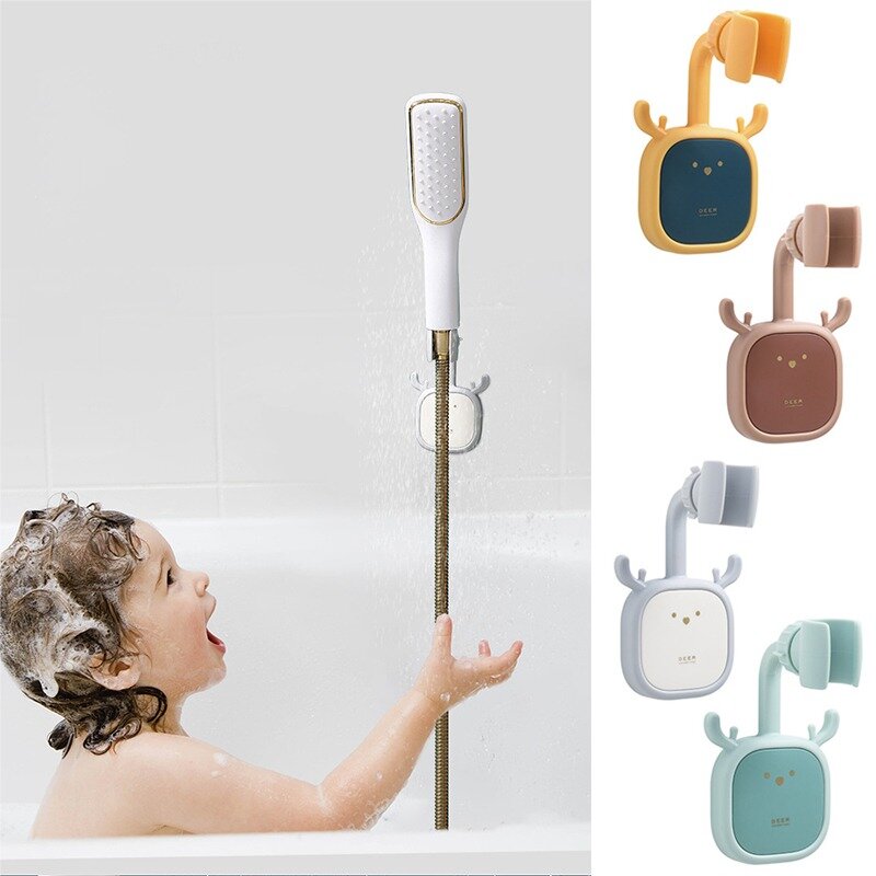 Soporte de ducha sin perforaciones, soporte de baño ajustable, calentador de agua, boquilla de ducha, asiento fijo, soporte de ventosa