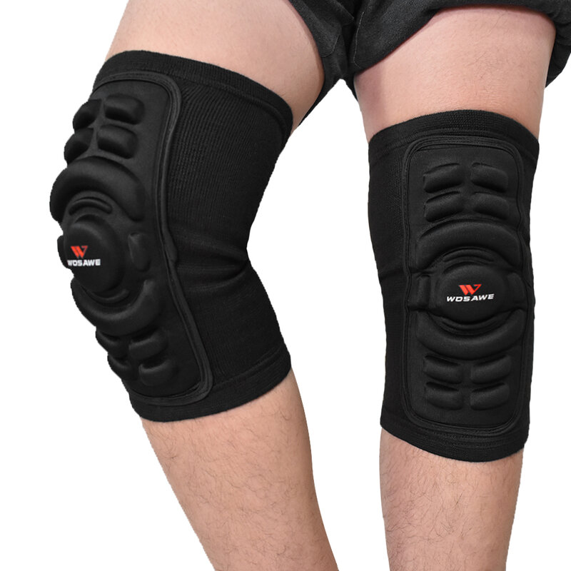 Wosawe 4 pçs joelheiras futebol vôlei esportes radicais joelheiras equipamentos de proteção ciclismo joelho protetor joelheira elbowpads