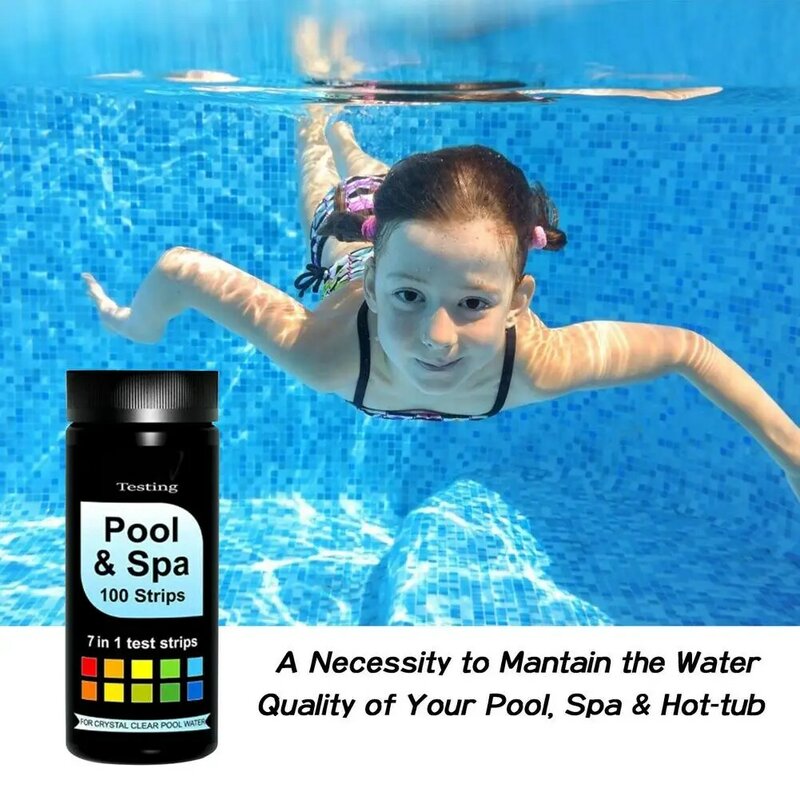 7 In 1 Pool Wasser Test Streifen Wasser Qualität Prüfung Kit Schwimmen Pool Und Spa Test Streifen Für Erfassen PH chlor Brom Zu