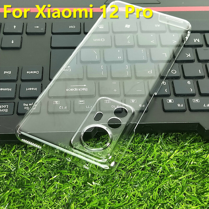 샤오미 12 Pro 전화 케이스 하드 PC 클리어 케이스 카메라 보호 뒤 표지