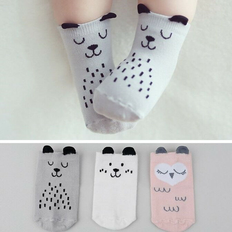 Носки для новорожденных; Хлопковые милые Асимметричные нескользящие носки для мальчиков и девочек; Сезон весна