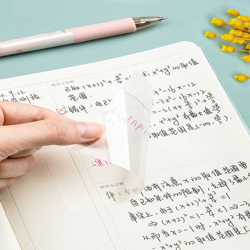 50แผ่นวัสดุ PET โปร่งใส Sticky Notes Scrapes สติกเกอร์ Sticky Self-กาว Simple Note กระดาษกันน้ำ Pocketbook