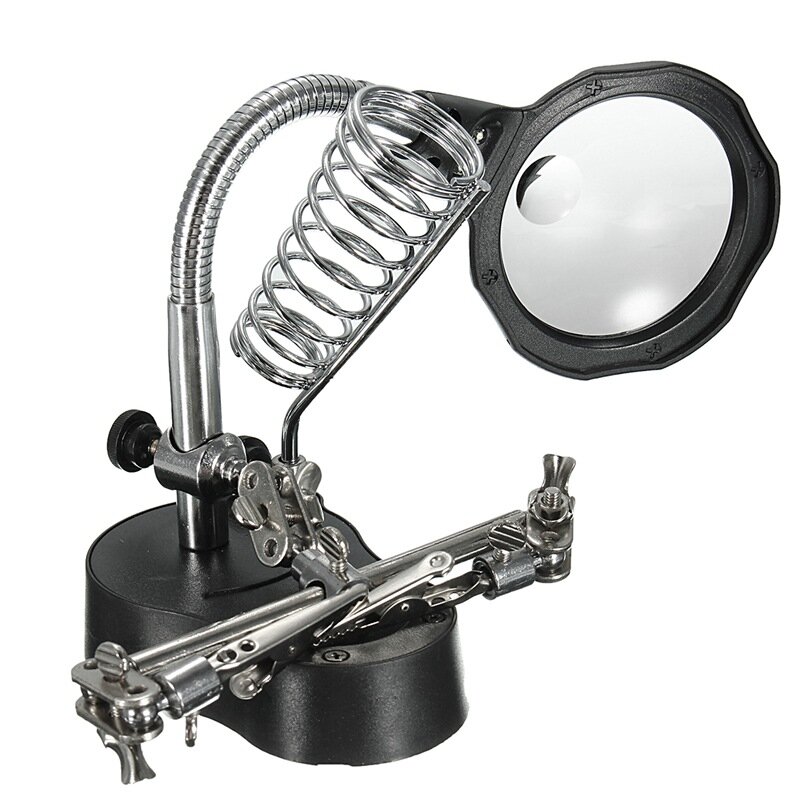 Lampada a LED saldatore staffa di fissaggio clip di fissaggio supporto lente d'ingrandimento lente d'ingrandimento riparazione accessori per elettroutensili