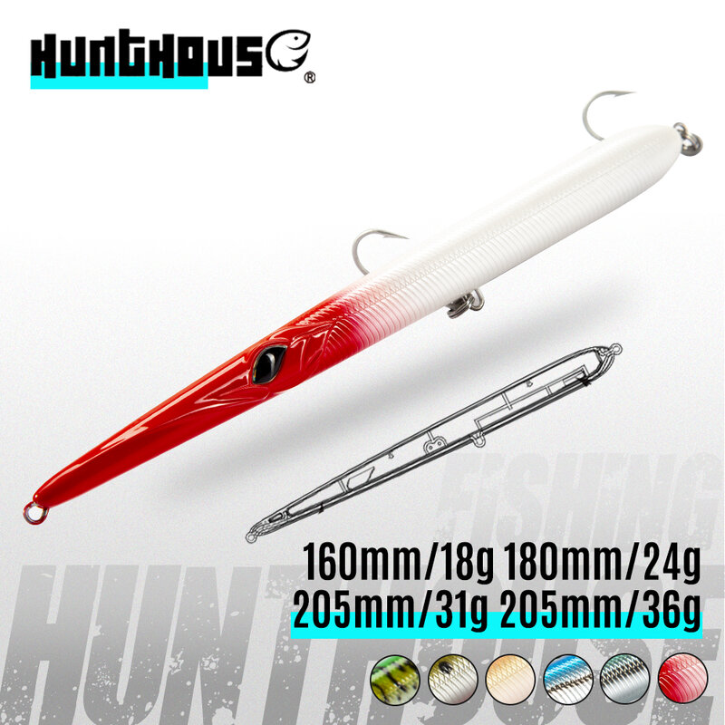 Hunthouse stylo 210 pencil needle fishing lure floating sinking lure 16cm 18cm/24g 205mm 31/36g long casting stickbaits LW118