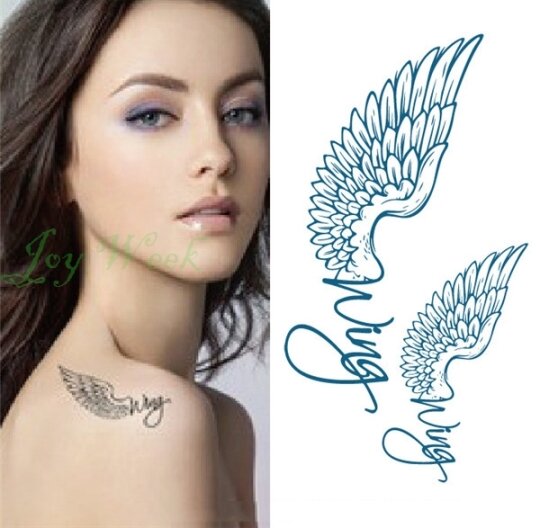 Waterdichte Tijdelijke Tattoo Sticker Op Voet Enkel Pols Angel Cupido Genius Tatto Stickers Flash Tatoo Fake Tattoos Voor Meisje