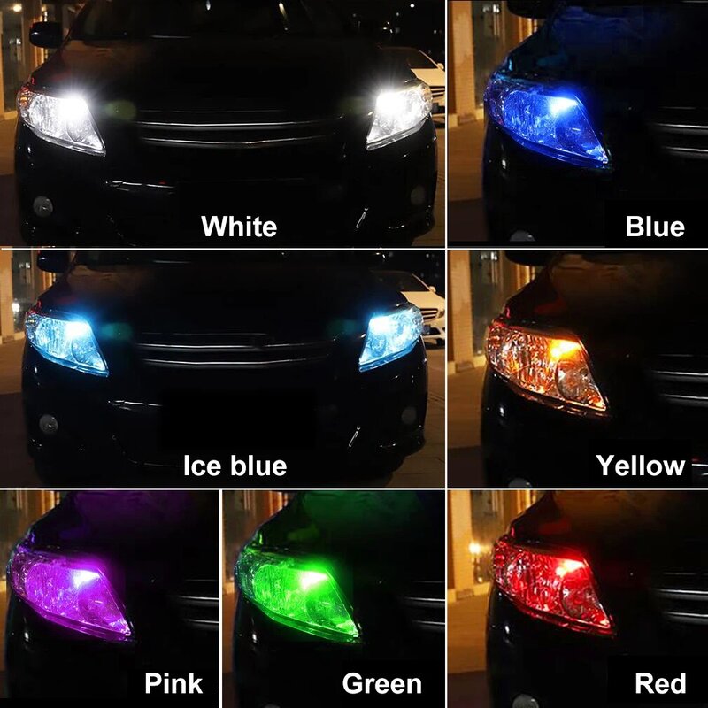 Bombillas LED de distancia de seguridad para coche, luz de lectura, para el coche, accesorios de iluminación para techo, blanco, rojo, T10, W5W, 2 unidades