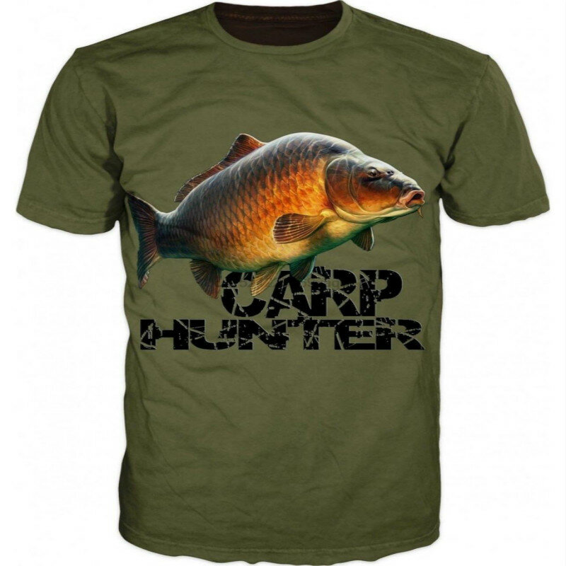 Мужская и женская футболка с 3D-принтом рыбы, повседневная спортивная дышащая Домашняя футболка с короткими рукавами, лето 2021
