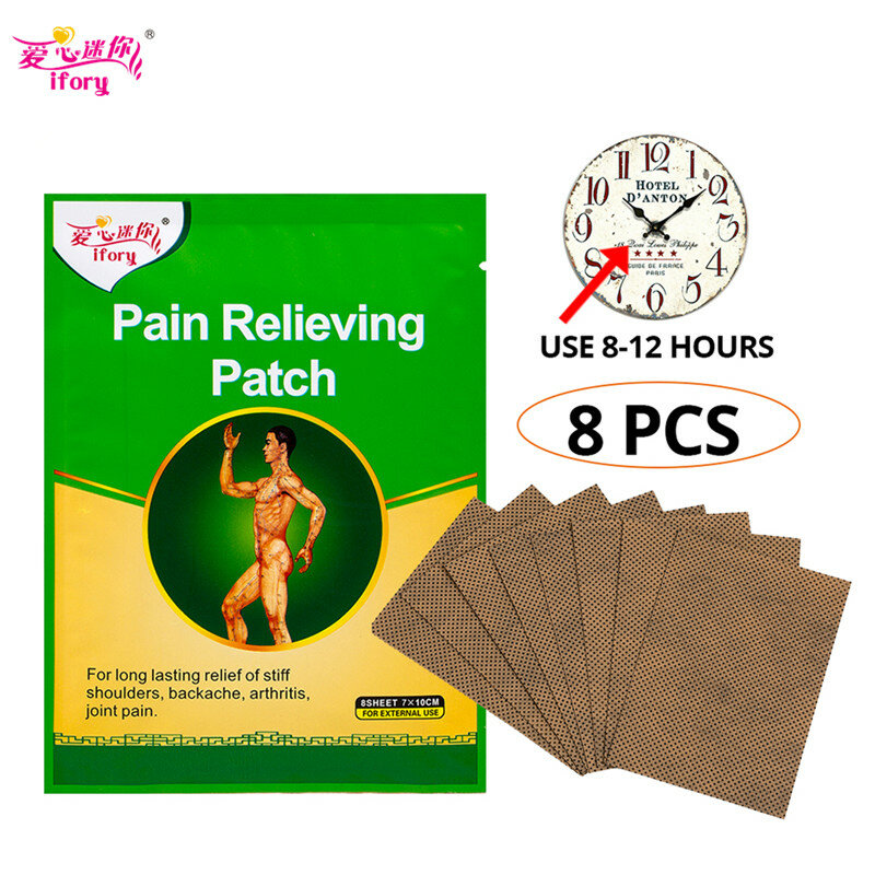 Parche para aliviar el dolor muscular, parches médicos para el dolor de espalda, almohadilla para el tratamiento de la artritis y las articulaciones, 80/120/160 Uds.
