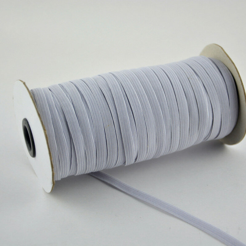 Heißer verkauf 10yards nähen elastische band weiß schwarz hohe elastische fiat gummiband taille band Nähen Stretch Seil 5BB5628