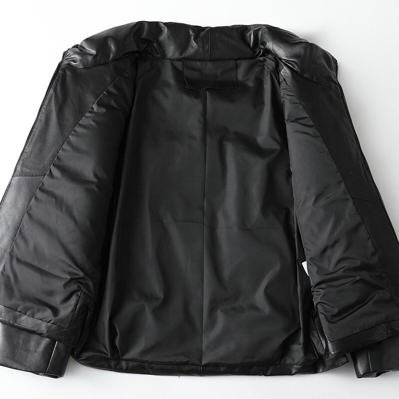 AYUNSUE giacca in vera pelle abbigliamento donna inverno 100% cappotto in vera pelle di montone piumini corti neri Chaqueta De Cuero 1217