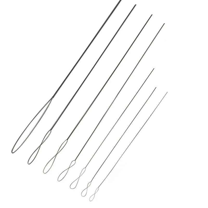 1pc Oar Twist Pearl Needle Special Needle For Pearl Piercing Beaded 0.15-0.7mm String Needle Extra Fine Perforation Needle