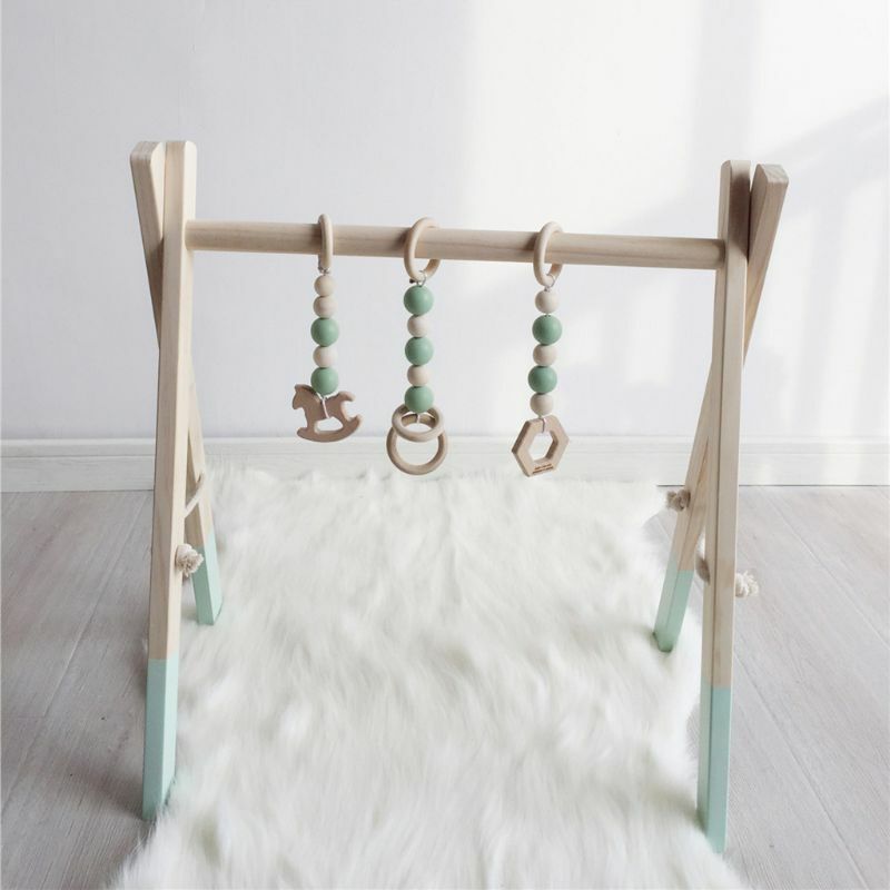 Деревянная детская игровая рамка в скандинавском стиле, детская развивающая игрушка с сенсорным кольцом, деревянная подставка для детского зала, декор для комнаты для девочек