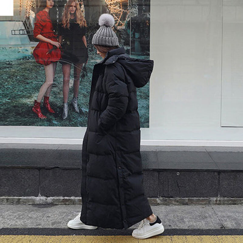 Parka Coat Extra Maxi Long Winter Jacket Women Hooded Big Size Female Lady Windbreaker Overcoat Outwear Clothing Quilted