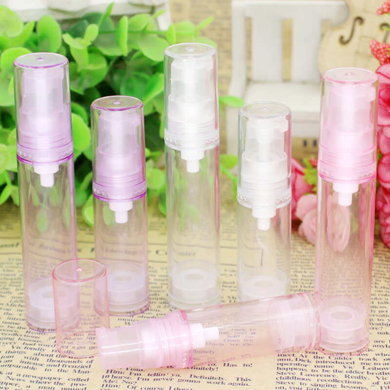 5ml 10ml botellas de suero botellas para bomba de vacío como loción plástica Sub-embotellado con PP crema Airless botella rosa púrpura