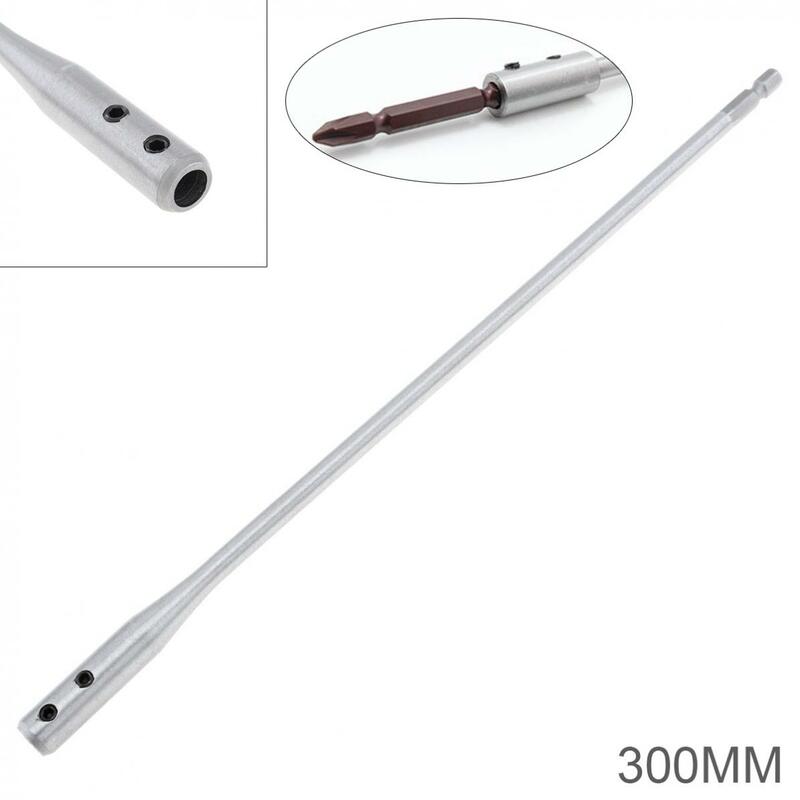 150/300 Mm Bor Baja Paduan Bor Ekstensi Rod Connecting Rod Perubahan Cepat Drill Shank untuk Memperpanjang Hex pisau Mata Bor
